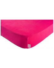 Cearsaf cu elastic Egos Bio Baby - bumbac organic si elastan, 60 х 120 cm, roz