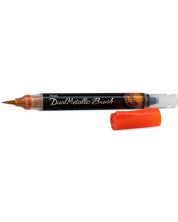 Pensulă Pentel Arts - Dual metallic, portocaliu și galben  -1