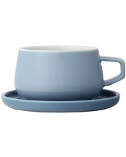 Ceașcă de ceai cu farfurioară Viva Scandinavia - Classic Hazy Blue, 250 ml