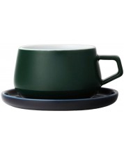 Ceașcă de ceai cu farfurioară Viva Scandinavia - Classic Pine Green, 250 ml