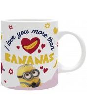 Cană The Good Gift Animation: Minions - I love you more than bananas