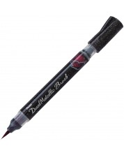 Pensulă Pentel Arts - Dual metallic, negru și roșu -1