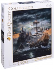 Puzzle Clementoni din 1500 de piese - Vaporul piratilor -1