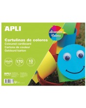 Bloc de desen APLI - Colorat, 10 coli, 10 culori -1