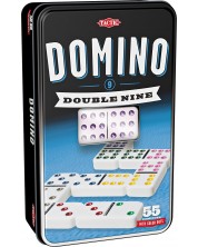 Joc clasic Tactic -Domino 9, in cutie metalica -1
