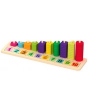 Sorter din lemn Acool Toy - Cu numere și forme geometrice 1-10 -1