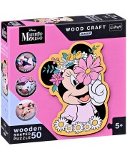 Puzzle din lemn Trefl din 50 de piese - În lumea lui Minnie Mouse  -1