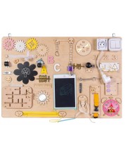 Tablă Montessori electronică din lemn Moni Toys -1