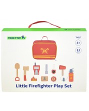 Tooky Toy Set de pompieri din lemn - 11 piese  -1