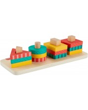 Jucărie din lemn de înșirat pentru copii Fisher Price - Figuri geometrice -1