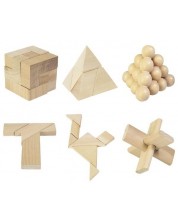 Puzzle-uri din lemn pentru copii Goki - 24 buc., in punga de bumbac -1