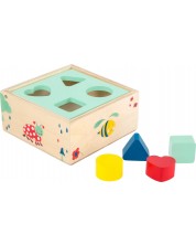 Sorter din lemn Small Foot - Cube, 4 piese -1