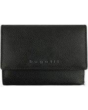 Portofel de dama din piele Bugatti Bella - Flip, RFID protecţie, negru -1