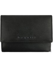 Portofel din piele pentru femei Bugatti Bella - Flip, RFID protecţie, negru -1