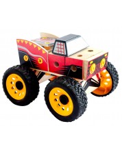 Acool Toy Set de construcții din lemn - Monster Truck, 41 de piese -1