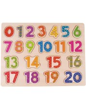 Puzzle din lemn Lelin -Numerele de la 1 la 20 -1