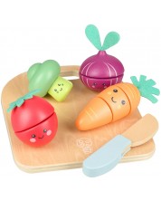 Set de joaca din lemn  Orange Tree Toys - Legume pentru tăiat, 10 piese -1