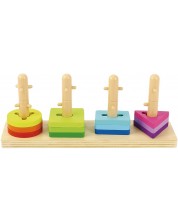 Sortator de lemn  cu forme geometrice Tooky Toy -1