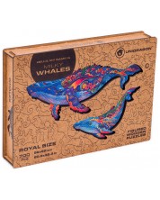Puzzle din lemn Unidragon de 700 piese - Balene