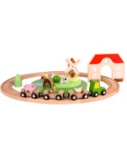 Set din lemn Classic World - Tren de fermă -1