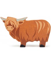 Figurină din lemn Tender Leaf Toys - Vacă scoțiană -1