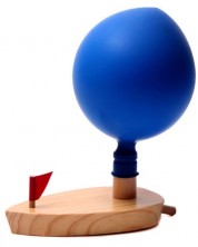 Jucărie din lemn Smart Baby - Barcă cu balon -1