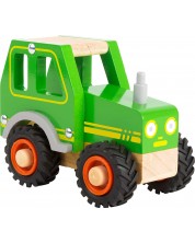 Jucarie de lemn Small Foot - Tractor, verde	 -1