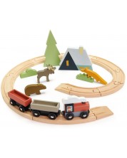 Set de trenuri din lemn Tender Leaf Toys - Aventuri în pădure
