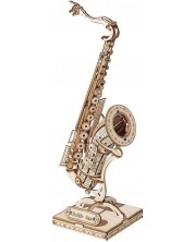 Puzzle 3D din lemn Robo Time din 136 de piese - Saxofon -1