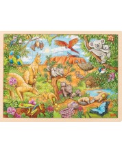 Puzzle din lemn Goki - animalele din Australia  -1