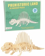 Puzzle 3D din lemn Rex London - Pamantul preistoric, Dimetrodon -1