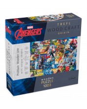Puzzle de lemn Trefl din 1000 de piese - Universul Marvel -1