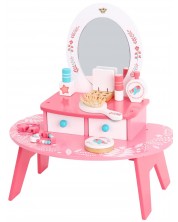 Masa de toaleta din lemn pentru copii cu accesorii Tooky Toy -1