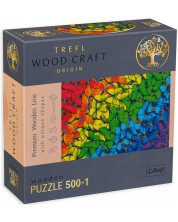 Puzzle din lemn Trefl din 500+1 de piese - Fluturi -1