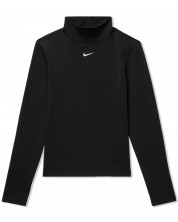 Bluză de damă Nike - Long-Sleeve Mock Top, neagră -1