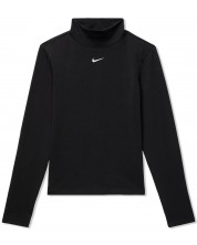 Bluză pentru femei Nike - Long-Sleeve Mock Top, neagră