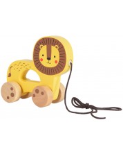 Jucărie de tracțiune din lemn Tooky Toy - Lion