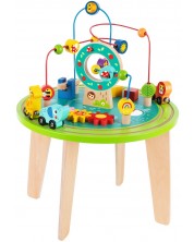 Masa din lemn cu activitati Tooky Toy - 7 piese -1