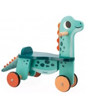 Jucărie din lemn pentru călărie Janod - Dinozaur -1