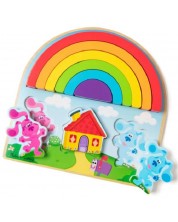 Puzzle din lemn Melissa & Doug - Blue's Clues & You, Rainbow -1