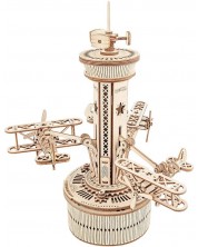  Puzzle 3D din lemn Robo Time de 255 de piese – Turnul de control al aerului