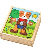Puzzle din lemn Woody - Catelul Jaff -1
