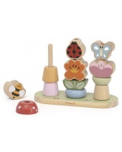 Figurine din lemn pentru înșirat Viga Toys PolarB – Grădină colorată