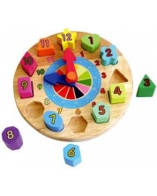 Jucărie din lemn Viga - Ceas puzzle -1