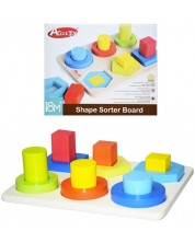 Puzzle-sorter din lemn Acool Toy - Cu forme geometrice -1