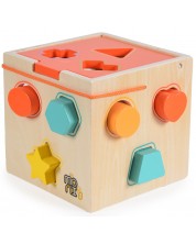 Cub din lemn sortator Moni Toys  -1