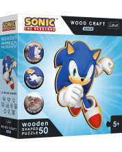 Puzzle din lemn Trefl din 50 de piese - Sonic inteligent -1