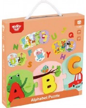 Puzzle din lemn Tooky toy - Alfabetul englez