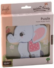 Puzzle din lemn Jouéco - Elefant
