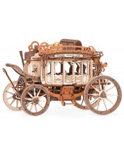 Puzzle 3D din lemn Robo Time din 199 de piese - Stagecoach -1